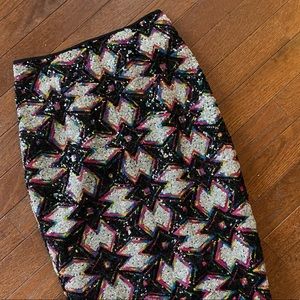 ASTR the Label 00 black and white sequin skirt